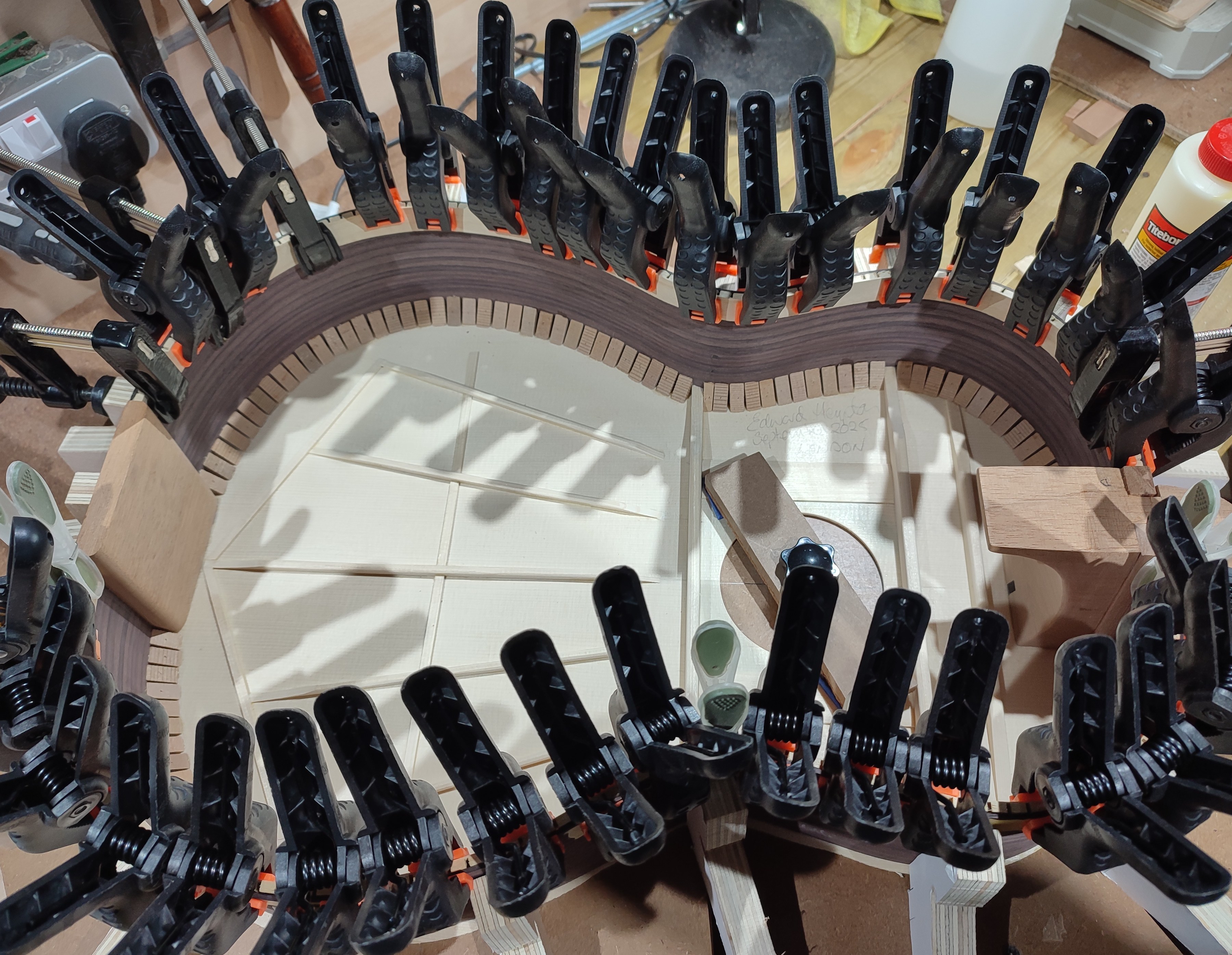 Gluing the sides — every join held with care